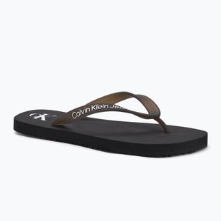 Calvin Klein Damen Flip Flops YW0YW01829 Strand Sandale Transparent Tpu schwarz
