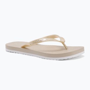 Calvin Klein Damen Flip Flops YW0YW01720 Thong+ Tpu Metallic Eierschale/helles Weiß