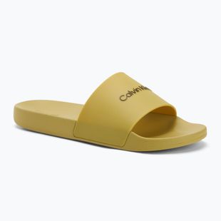 Calvin Klein Herren Flip-Flops HM0HM00455 Pool Slide Gummi Avocadoöl