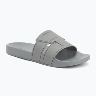 Calvin Klein Herren Flip-Flops HM0HM01752 Pool Slide Double T Granit Straße