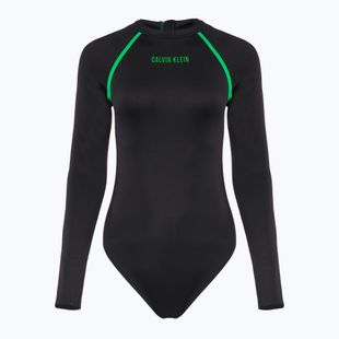 Badeanzug Damen Calvin Klein KW0KW02790 Intense Power Move Rashguard One Piece pvh black