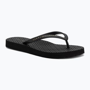 Tommy Hilfiger Damen Flip Flops Strap Beach Sandale schwarz