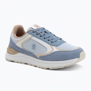 Tommy Hilfiger Casual Damen Schuhe Fashion Runner Mix luftig blau/zartblau