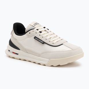Herren Tommy Hilfiger Retro Runner Nylon Mix elfenbeinfarbenes Blütenblatt Schuhe