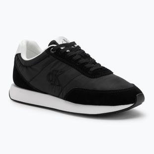 Damenschuhe Calvin Klein YW0YW01990 Retro Runner Schnürer Nylon MG black/bright white