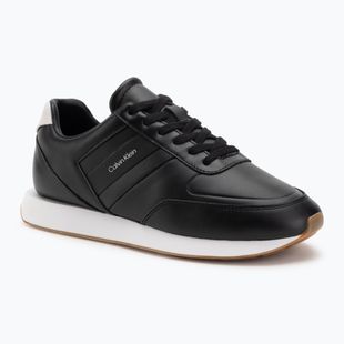 Herren Sneaker Calvin Klein YM0YM01381 Retro Runner Leather Tape black/bright white/gum