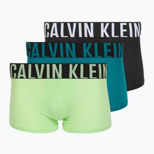 Boxershorts Calvin Klein 000NB3775A Trunk 3er-Pack black/teal breeze/forest freeze