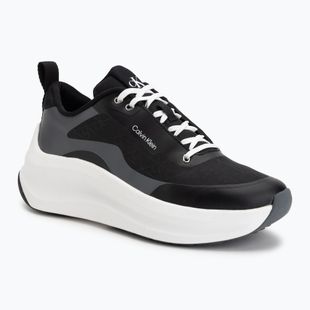 Damen-Sneaker Calvin Klein YW0YW02077 Chunky Runner Laceup Mix Aop black/coal