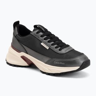 Damenschuhe Calvin Klein HW0HW02999 Hike Runner Organza Met Leather gun metal/bordeaux