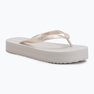 Damen Zehentrenner Calvin Klein HW0HW03120 Flatform silver