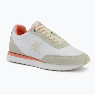 Damenschuhe Calvin Klein YW0YW01990 Retro Runner Lace Up Nylon Mg brilliant white/light cashew/pink