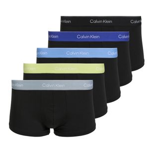 Herren-Boxershorts Calvin Klein LV00NB4390 Low Rise Trunk 5 pairs black wb/blue descent wb/green bi/khaki