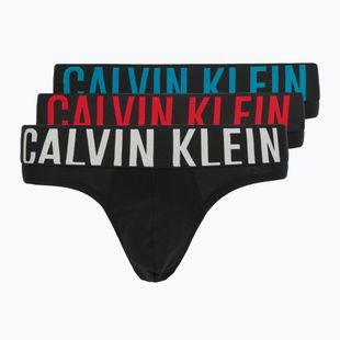 Herren-Slips Calvin Klein 000NB3607A Hip Brief 3 pairs black with oatmeal logo/black with age