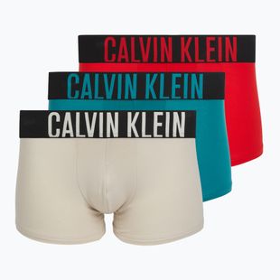 Boxershorts Calvin Klein 000NB3609A Boxer Brief 3 pairs oatmeal/aged redwood/bright turquoise