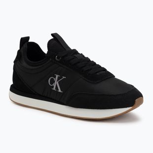 Damen-Schuhe Calvin Klein YW0YW02060 Retro Runner Sock Laceup Mix Mat black/gyn metal/gum