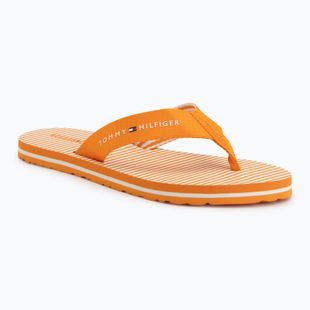 Damen Zehentrenner Tommy Hilfiger Ithaca Stripe Summer orange hype