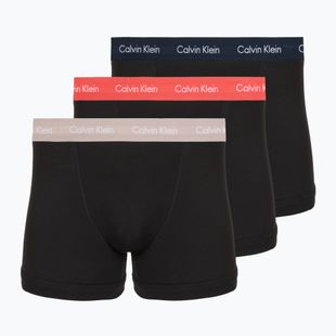 Herren-Boxershorts Calvin Klein 0000U2662G Trunk 3 pairs black in green bloom wb/black in da