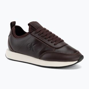 Damen-Schuhe Calvin Klein HW0HW03118 Retro Runner Sock PANL Leather Neo bordeaux
