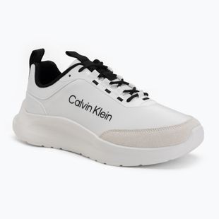 Herren Schuhe Calvin Klein HM0HM02342 Light Eva Runn Essential Laceup Nylon Suede bright white/black