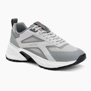 Herren Schuhe Calvin Klein HM0HM02220 Hike Runner Stripe Mix Nylon Suede light grey/granite grey