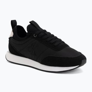 Herren Schuhe Calvin Klein YM0YM01414 Retro Runner Sock Laceup Mix matte black/bright white