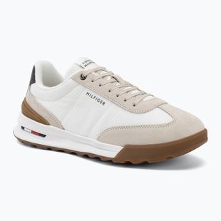 Herren Schuhe Tommy Hilfiger Retro Runner Mesh Suede Mix classic stone