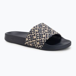 Damenbadelatschen Tommy Hilfiger Monogram space blue