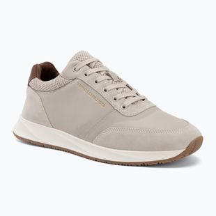 Herren Schuhe Tommy Hilfiger Runner Suede Mix classic stone tracksuits