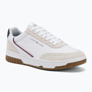 Herren Schuhe Tommy Hilfiger Basket Core Leather Suede Mix rwb