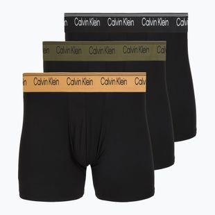 Herrenboxershorts Calvin Klein LV00NB4410 Brief black w/bronze flash wb/black/oliv