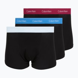 Herrenboxershorts Calvin Klein LV00NB4286 Relaxed Fit Trunk black bodies w/ poseidon blue/plein