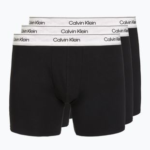 Herrenboxershorts Calvin Klein LV00NB4731 Boxer Brief black w/ silver haze wbs