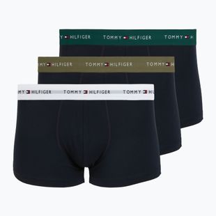 Herrenboxershorts Tommy Hilfiger Trunk WB 3 pack nb//white/orna green/utility olive