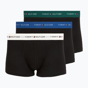 Herrenboxershorts Tommy Hilfiger Trunk WB 3 pack nb//opu blu/orna green/ivory silk