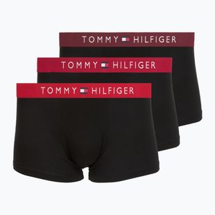 Herrenboxershorts Tommy Hilfiger Trunk WB 3 pack medium red/rasp juice/burgundy