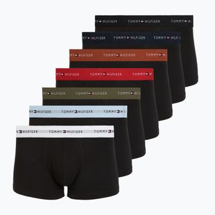 Herrenboxershorts Tommy Hilfiger Trunk WB 7 pack black/whit/lava/sky blue/navy blue/ter red/ut ol