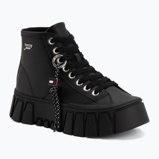 Damen-Schuhe Tommy Jeans Platform Sneaker Leather Mc black