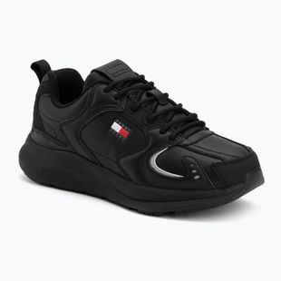 Herren Schuhe Tommy Jeans Runn Leather triple black