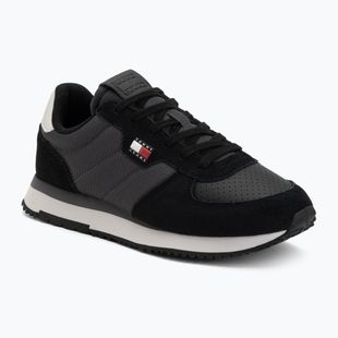 Herren Schuhe Tommy Jeans Runner Flag Mix washed black/stratus grey