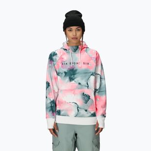 Damen Snowboard-Hoodie 686 Bonded Fleece Pullover Hoody geranium pink ink