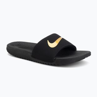 Kinder-Slides Nike Kawa black/metallic gold