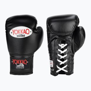 YOKKAO Matrix Lace Up Herren Boxhandschuhe schwarz