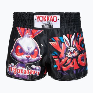 Trainingsshorts Herren YOKKAO Angry Rabbit Muay Thai black