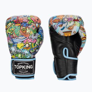 Top King Boxing Culture schwarz/blaue Boxhandschuhe