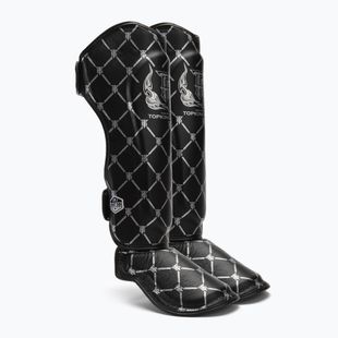 Top King Chain schwarz/silberne Schienbein- und Fußschützer