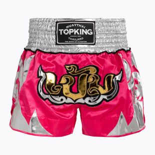 Top King Thai Boxing Trainingsshorts rosa/weiß