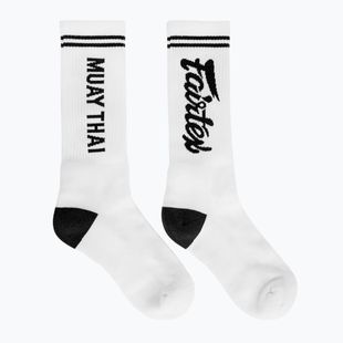 Fairtex "Muay Thai" Socken weiß/schwarz