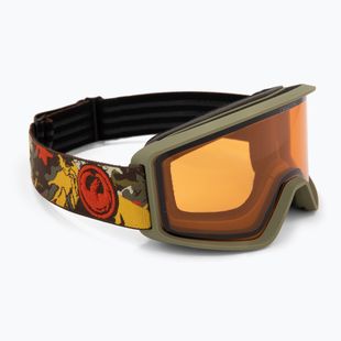 Skibrille DRAGON DXT OTG leafy camo/lumalens amber