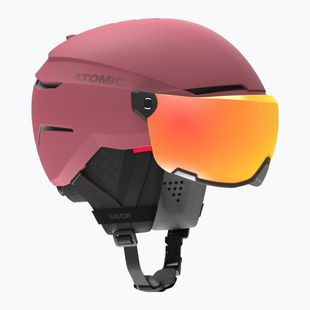 Skihelm Atomic Savor Visor Stereo maroon/red stereo