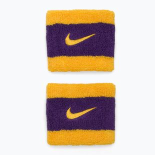 Kopfband Nike Swoosh Wristbands university gold/court purple/university gold
